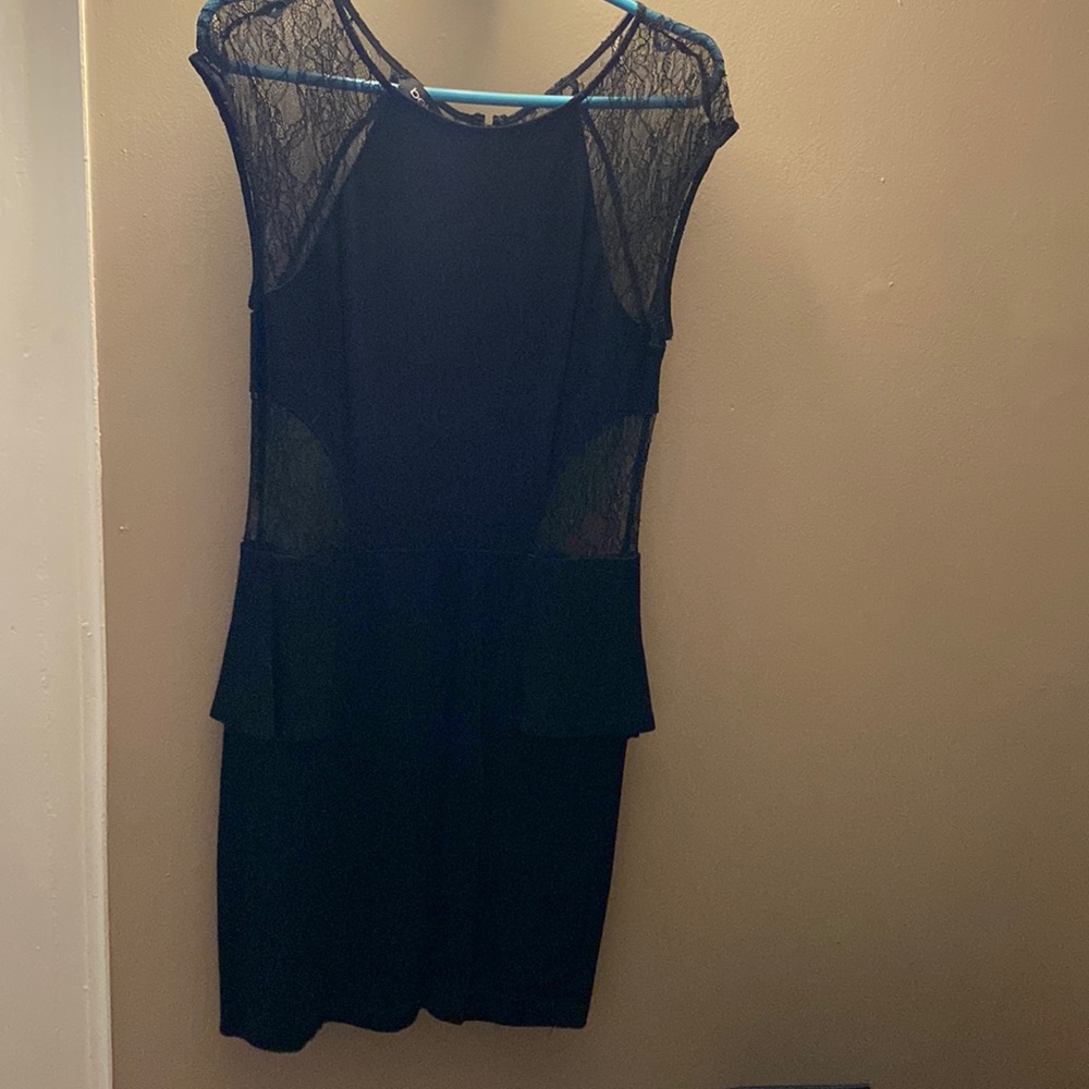 Bebe black peplum dress